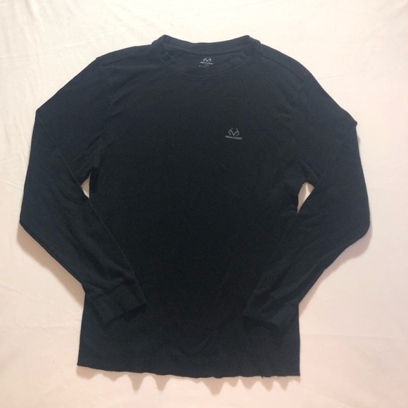 mens black long sleeve thermal top
